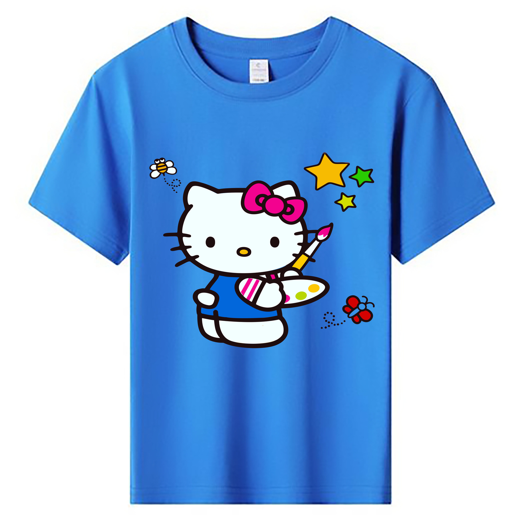 （画像用） Hello Kitty ハローキティ 綿100％キッズTシャツ（フロントプリント）